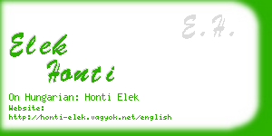 elek honti business card